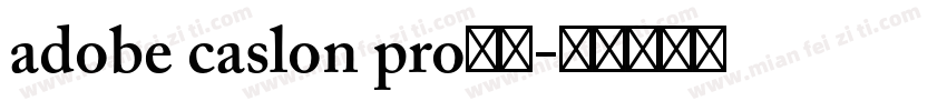adobe caslon pro粗体字体转换